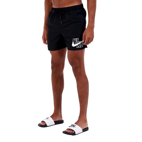 NIKE 5 Volley Short, Pantaloncini Sportivi Uomo, Black/White, L