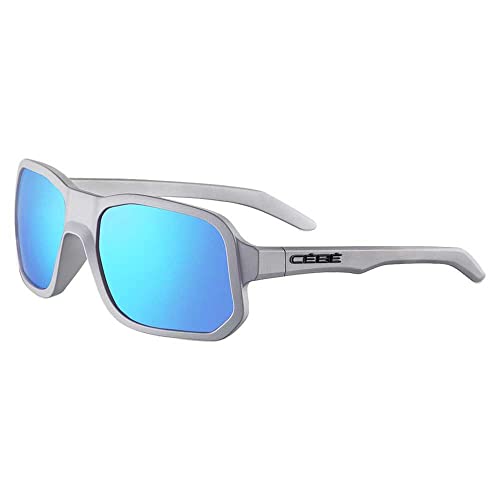 Cébé Outspeed Occhiali Unisex Adulto, Outspeed Silver Light Matte - Zone Grey Blue, L