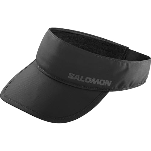 Salomon Cross Visiera Unisex, Comfort attivo, Posizione ottimizzata, Tessuto riciclato, Black, Taglia Unica