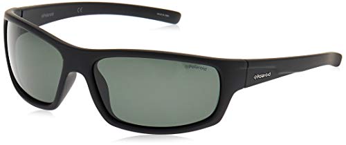 Polarized, P8411 Rc (9ca) Occhiali Uomo, Lenti: Green Montatura: Black, 63