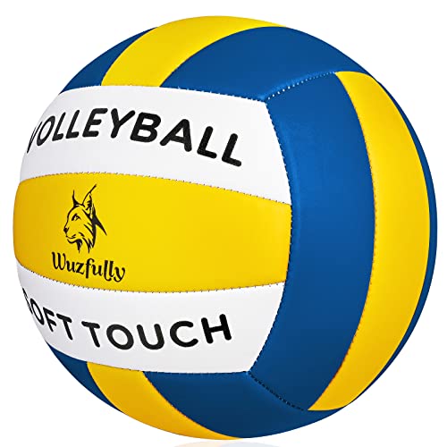 Wuzfully Pallone da Pallavolo Soft Touch Pallone Volley per Bambini/Adulti,Taglia Ufficiale 5