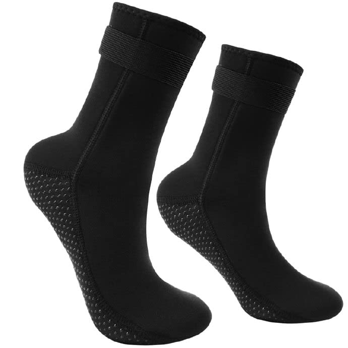 flintronic Calzini da Immersione, Calze in Neoprene da 3 mm, Nuoto Antiscivolo, Subacquea per Subacquee, Snorkeling, Surf, Vela, Immersioni, Kayak