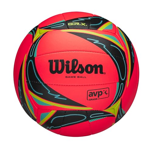 Wilson Pallone da Pallavolo AVP Grass Game, Con Riconoscimento degli Effetti e Design Resistente, Realizzato in Composito di Microfibra, Colore: Corallo, Taglia Ufficiale