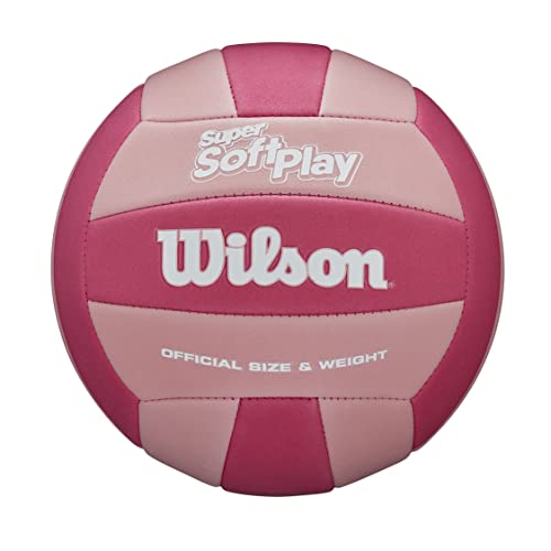 Wilson Pallone da Pallavolo Super Soft Play, Pelle Sintetica, Utilizzo Indoor e Outdoor, Adatto anche per Beach Volley