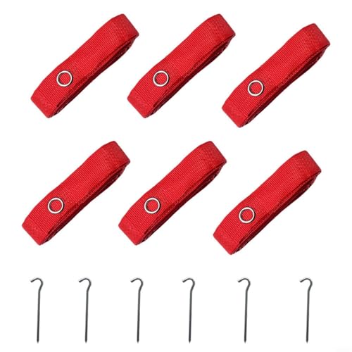 GANCEI Set di nastri di confine per campo da pallavolo con chiodi a terra 8 x 16 m kit per marcatura linea beach volley rosso alta visibilità