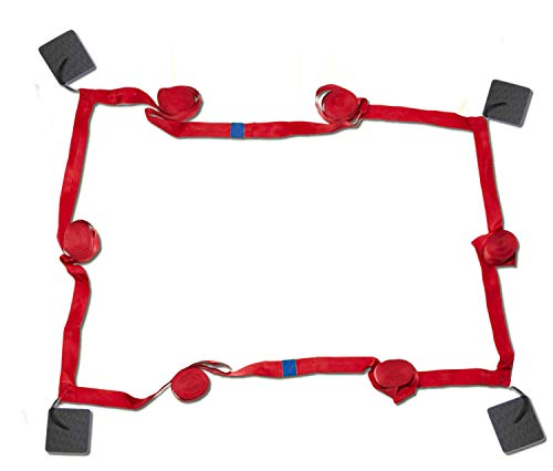 RomiSport Linee per beach volley, marcatura sul campo da gioco, 16 m x 8 m, linee per pallone da spiaggia, larghezza 5 cm, marcatura rossa prato sabbia