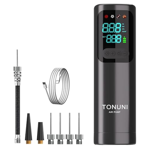 pompa a sfera elettrica, Pompa ad aria portatile Pompa a sfera Gonfiatore Aghi Con Indicatore digitale Per Palla per esercizi Basket Calcio Palla da spiaggia Palla yoga Palle sportive Pompa Gonfiabili
