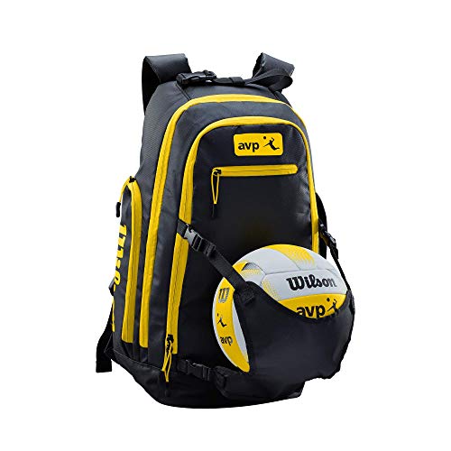 Wilson Avp Backpack Ye, Volleyball Unisex Adulto, BLACK/YELLOW, Taglia unica