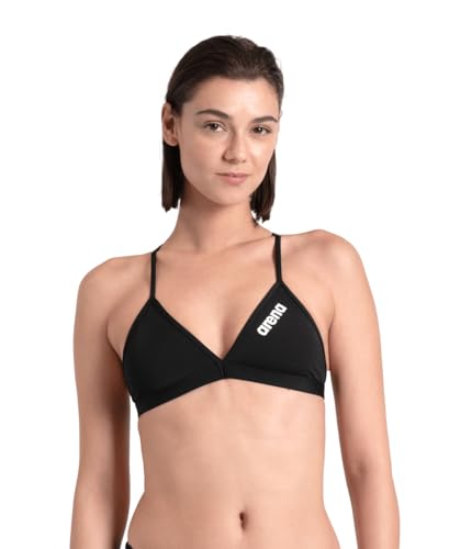 ARENA Performance Team Solid Top Bikini da Donna Sportivo per Piscina, Costume da Bagno ad Asciugatura Rapida, Tessuto Maxfit Eco Resistente al Cloro, Protezione UV, Tessuto Frontale Foderato