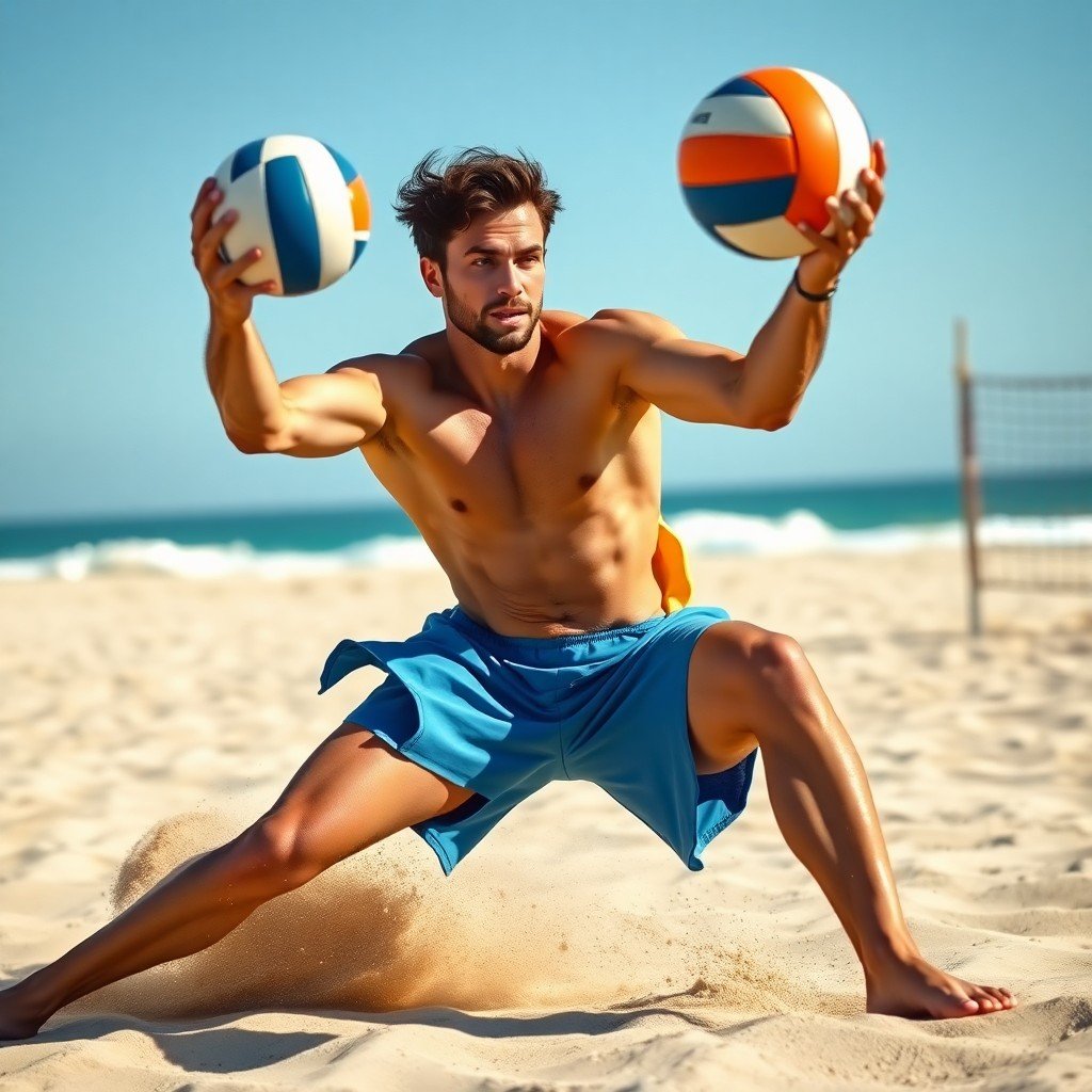 Técnicas de defensa en vóley playa (2): amortiguar el balón y desplazamientos para la defensa en acción.