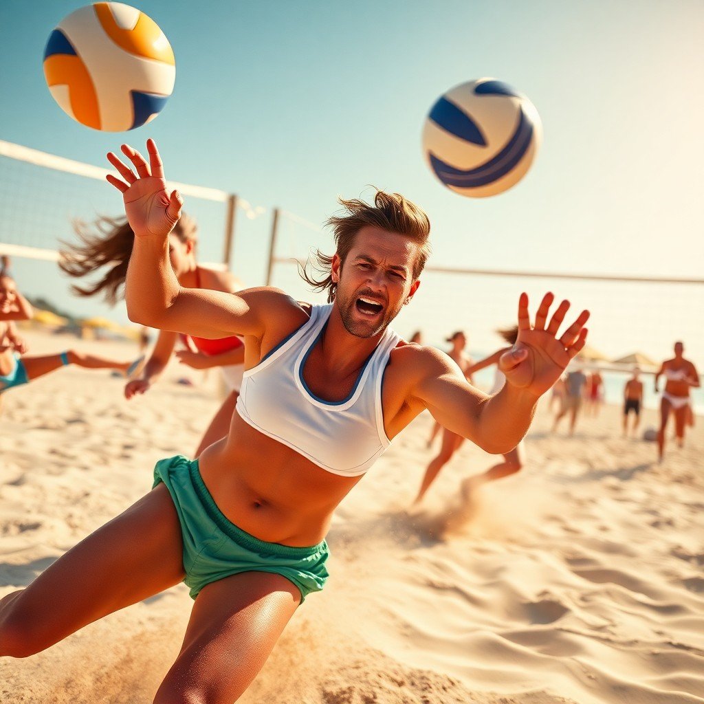Falli di beach volley - Falli di gioco en acción durante un emocionante partido de playa.